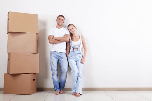 House removalists helping with a Whitechapel flat move near busy East London streets