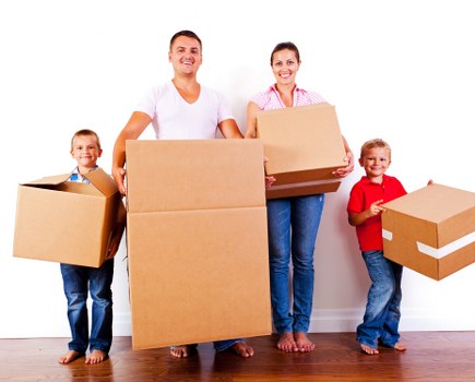 Professional packing boxes prepared for a move in Whitechapel