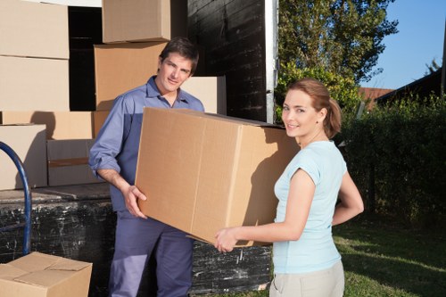 Man and van team following safe moving procedures